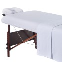 Kit complet 3 pièces en coton flanelle : Drap Housse + Drap plat + Têtière