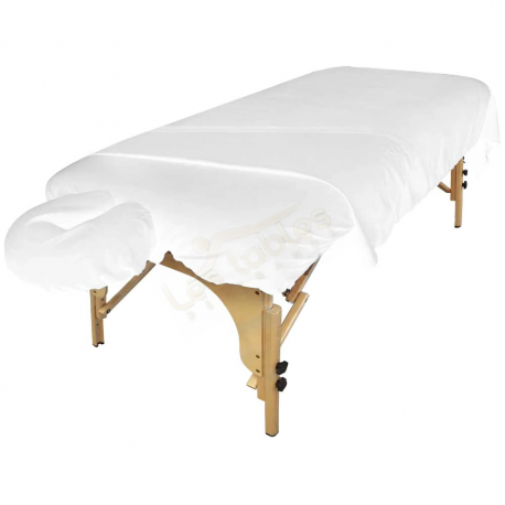 Kit 3 pièces en Microfibre : Drap Housse + Drap Plat + Housse Têtière - 1