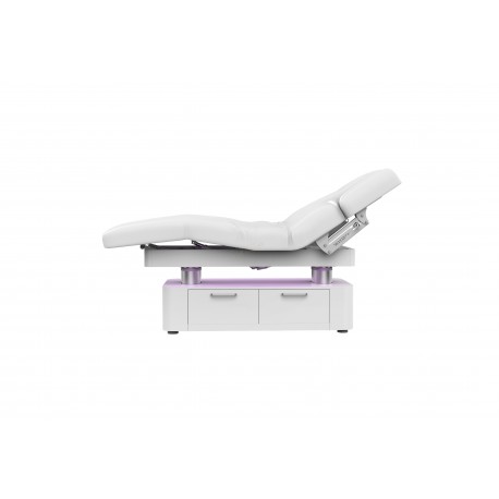 Table de massage électrique OKEN white – 4 moteurs, Chauffante, 199×79 cm